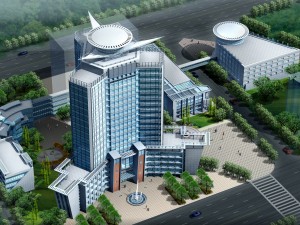 city office building construction avant-garde design hotel - 383 3D Model