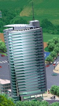 city office building construction avant-garde design hotel - 385 3D 模型 .c4d .max .obj .3ds .fbx .stl .blend 