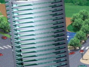 city office building construction avant-garde design hotel - 385 3D 模型