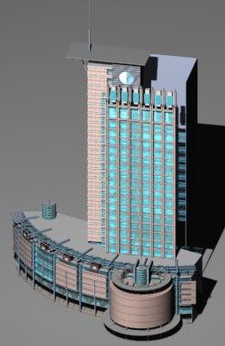 city office building construction avant-garde design hotel - 388 3D मॉडल .c4d .max .obj .3ds .fbx .stl .blend 