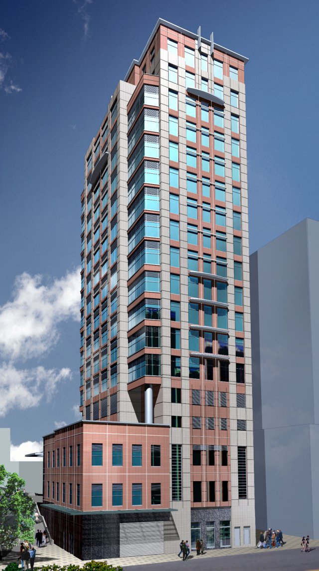 city office building construction avant-garde design hotel - 391 3D Model .c4d .max .obj .3ds .fbx .stl .blend 