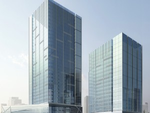 city office building construction avant-garde design hotel - 392 3D मॉडल