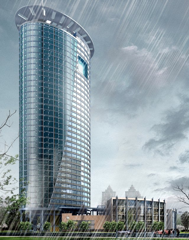 city office building construction avant-garde design hotel - 393 3Dモデル .c4d .max .obj .3ds .fbx .stl .blend 