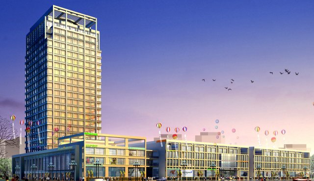 city office building construction avant-garde design hotel - 394 3D मॉडल .c4d .max .obj .3ds .fbx .stl .blend 