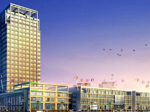 строительство городского офисного здания авангардный дизайн-отель - 394 3D Модель