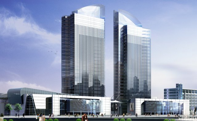 city office building construction avant-garde design hotel - 396 3D Модель .c4d .max .obj .3ds .fbx .stl .blend 