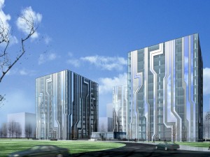 city office building construction avant-garde design hotel - 397 Modèle 3D