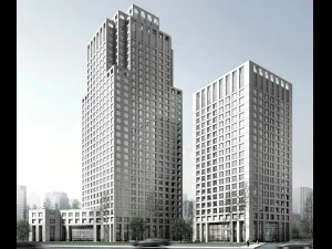 市役所ビル建設前衛デザインホテル - 402 3Dモデル