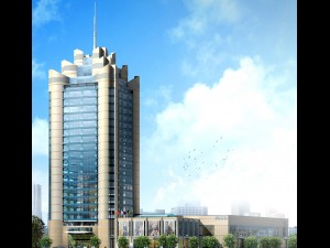 city office building construction avant-garde design hotel - 403 3D Model