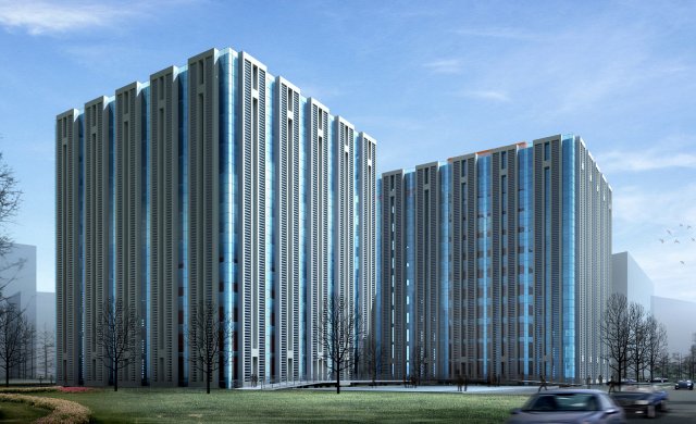 city office building construction avant-garde design hotel - 403 Modèle 3D .c4d .max .obj .3ds .fbx .stl .blend 