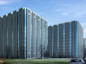 pembangunan gedung perkantoran kota hotel desain avant-garde - 403 Model 3D