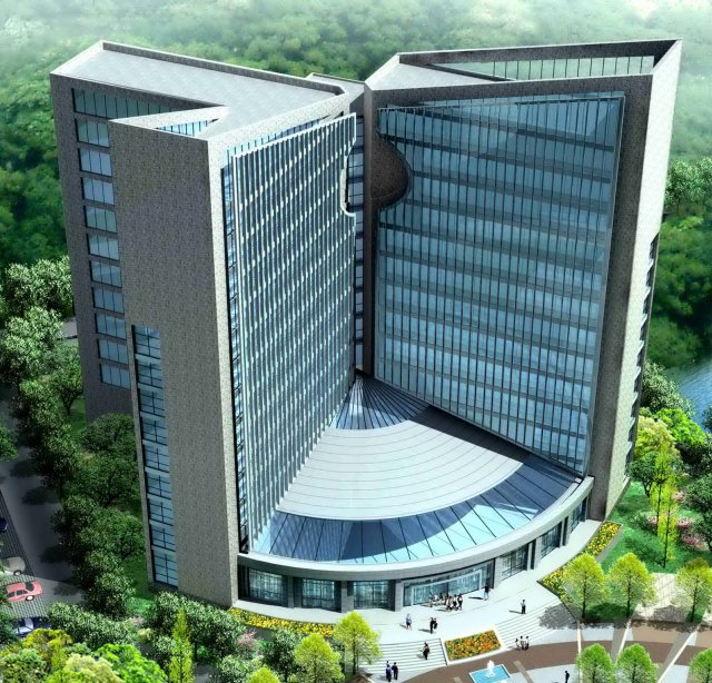 city office building construction avant-garde design hotel - 403 3D मॉडल .c4d .max .obj .3ds .fbx .stl .blend 
