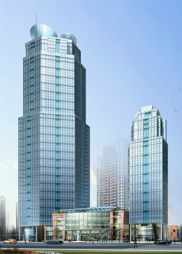 city office building construction avant-garde design hotel - 403 Modelo 3D .c4d .max .obj .3ds .fbx .stl .blend 
