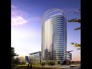 city office building construction avant-garde design hotel - 403 3D Model