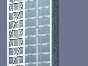 city office building construction avant-garde design hotel - 416 Modèle 3D