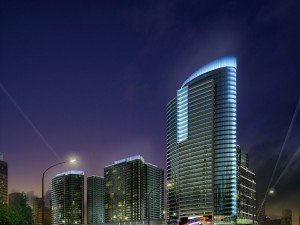 city office building construction avant-garde design hotel - 427 3D Модель