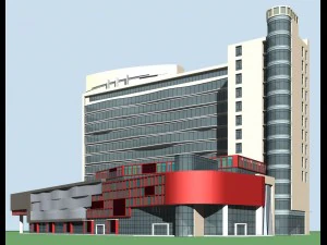 시티 오피스 빌딩 건설 아방가르드 디자인 호텔 - 428 3D 모델