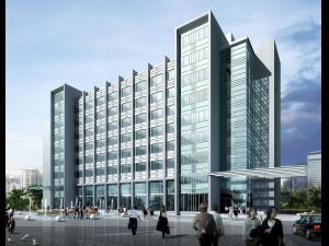 city office building construction avant-garde design hotel - 429 3D Model