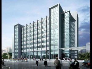 Stadtbürogebäudebau Avantgarde-Designhotel - 429 3D Modell