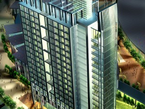 city office building construction avant-garde design hotel - 431 3D Model