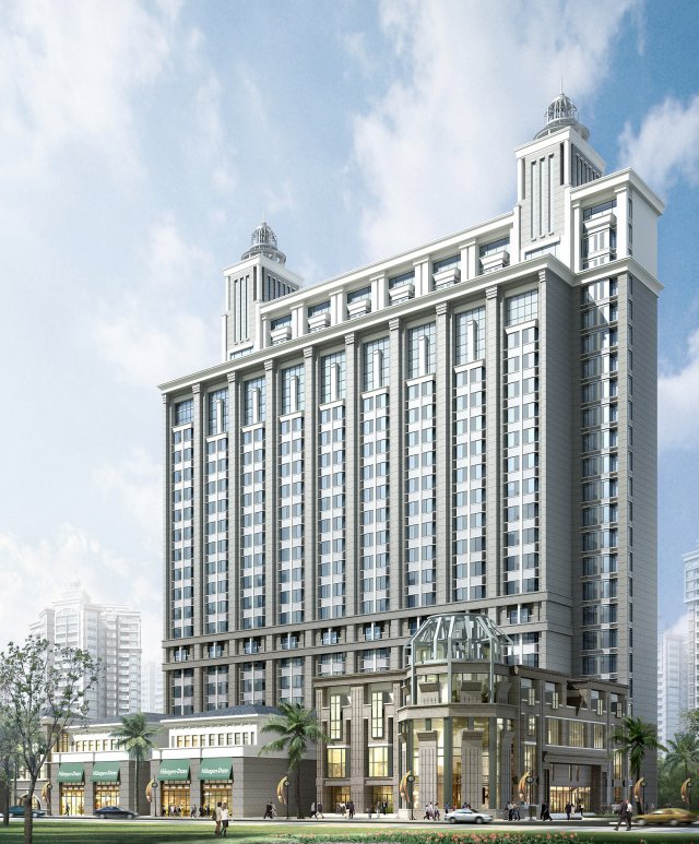 city office building construction avant-garde design hotel - 432 3Dモデル .c4d .max .obj .3ds .fbx .stl .blend 