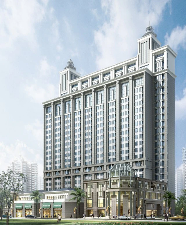 stadskantoorgebouw avant-gardistisch designhotel - 432 3D Model .c4d .max .obj .3ds .fbx .stl .blend 