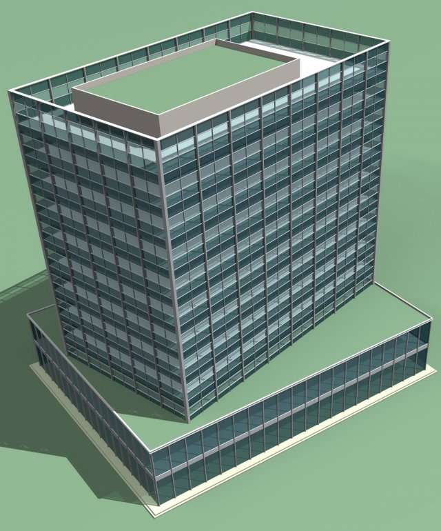 city office building construction avant-garde design hotel - 437 3D मॉडल .c4d .max .obj .3ds .fbx .stl .blend 