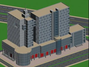 edif&iacute;cio de escrit&oacute;rios da cidade constru&ccedil;&atilde;o hotel de design de vanguarda - 440 Modelo 3D