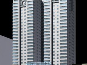 city office building construction avant-garde design hotel - 449 3D-Modell