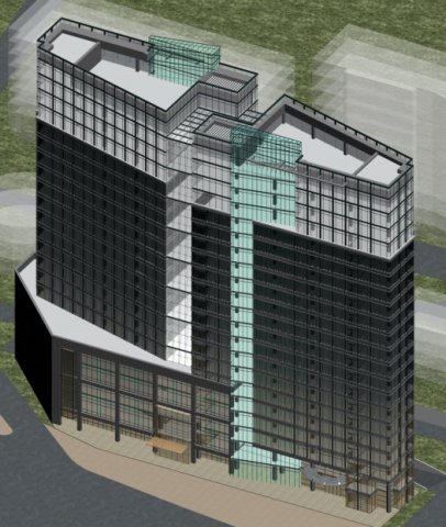 city office building construction avant-garde design hotel - 451 3D Model .c4d .max .obj .3ds .fbx .stl .blend 