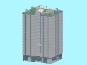 city office building construction avant-garde design hotel - 457 Modèle 3D