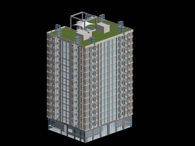 city office building construction avant-garde design hotel - 460 3Dモデル .c4d .max .obj .3ds .fbx .stl .blend 