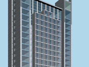 city office building construction avant-garde design hotel - 462 3D Model