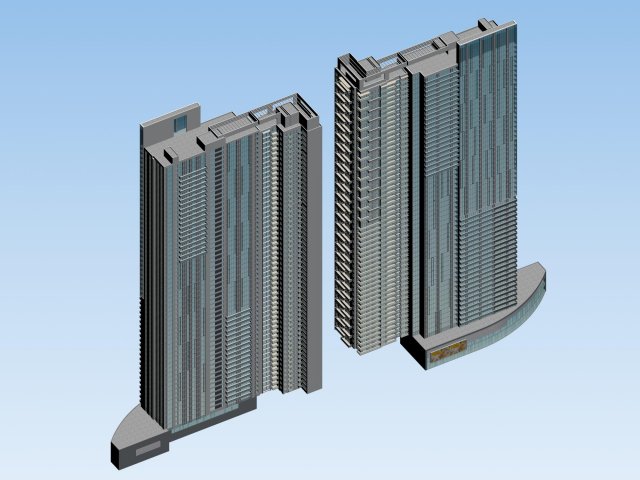 city office building construction avant-garde design hotel - 478 3D मॉडल .c4d .max .obj .3ds .fbx .stl .blend 