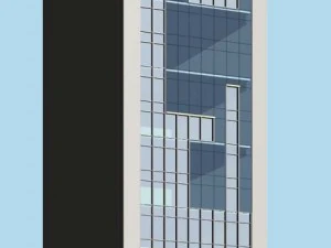 budowa biurowca miejskiego awangardowy hotel designerski - 484 Model 3D