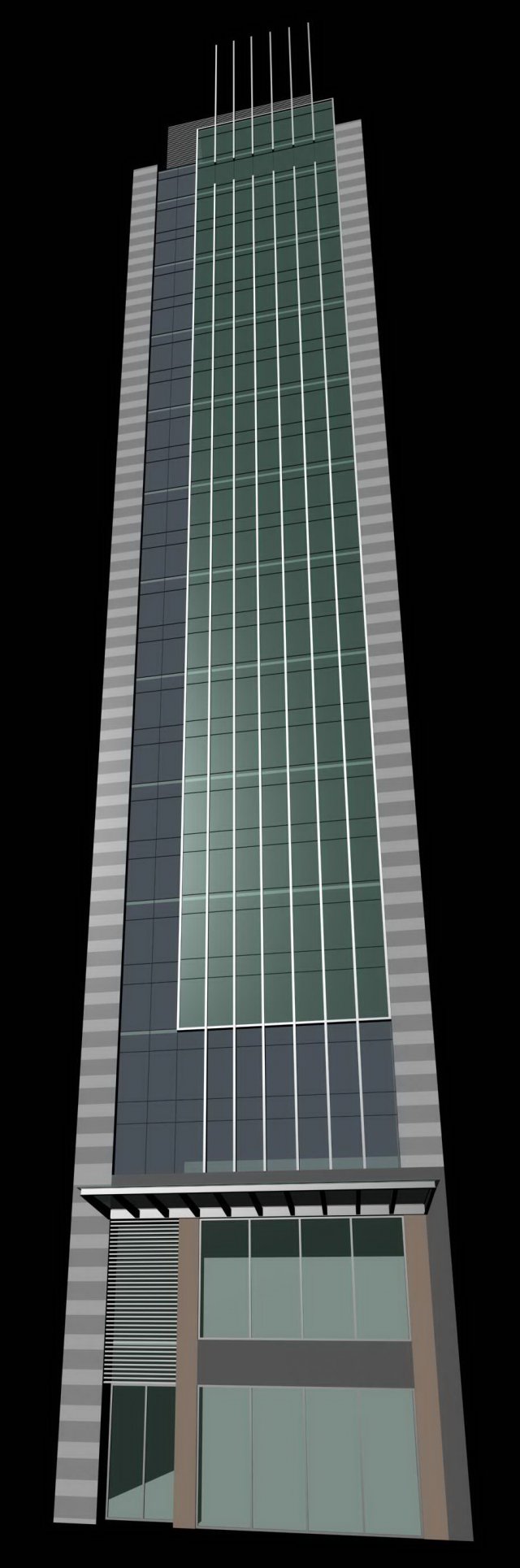 city office building construction avant-garde design hotel - 487 Modelo 3D .c4d .max .obj .3ds .fbx .stl .blend 