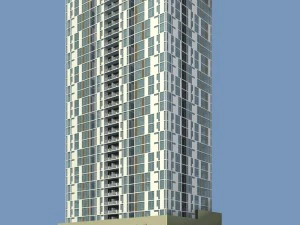 city office building construction avant-garde design hotel - 491 3D Model