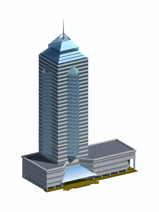 city office building construction avant-garde design hotel - 503 Modelo 3D .c4d .max .obj .3ds .fbx .stl .blend 