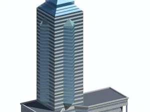 city office building construction avant-garde design hotel - 503 3D Model