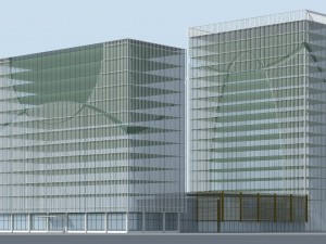 city office building construction avant-garde design hotel - 504 3D 모델