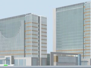 city office building construction avant-garde design hotel - 506 3D Model