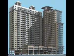 市役所ビル建設前衛デザインホテル - 507 3Dモデル