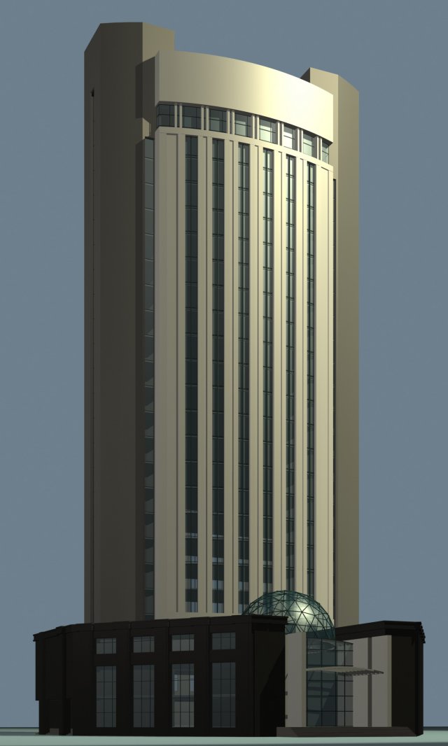 city office building construction avant-garde design hotel - 508 3D Модель .c4d .max .obj .3ds .fbx .stl .blend