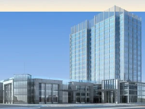 city office building construction avant-garde design hotel - 511 3D Model