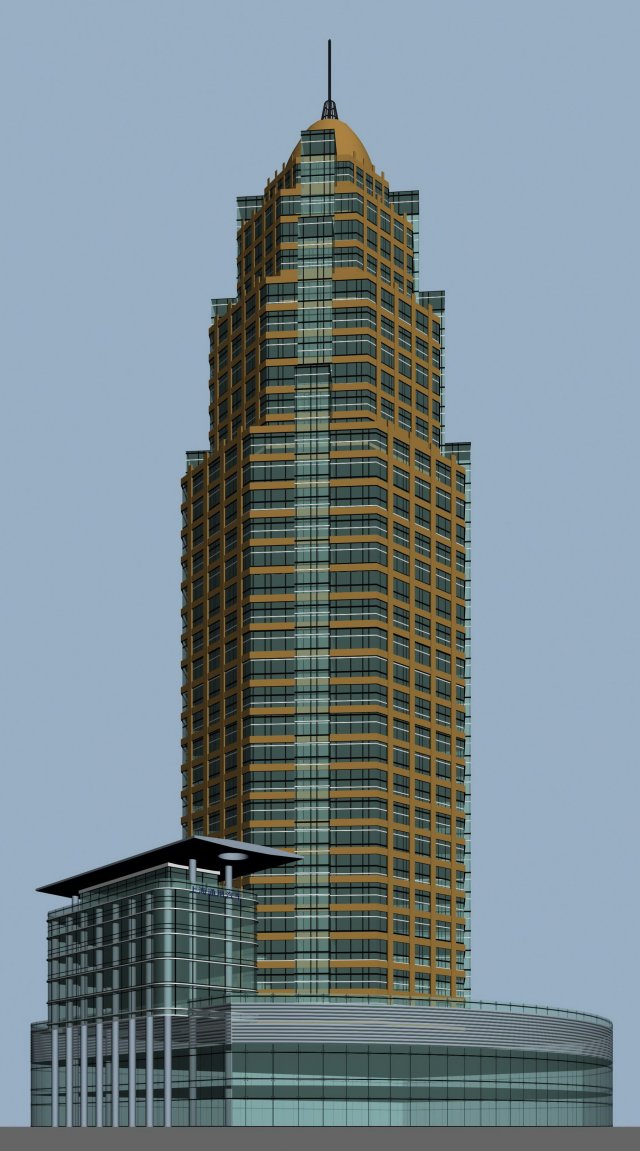 city office building construction avant-garde design hotel - 515 3D Model .c4d .max .obj .3ds .fbx .stl .blend 