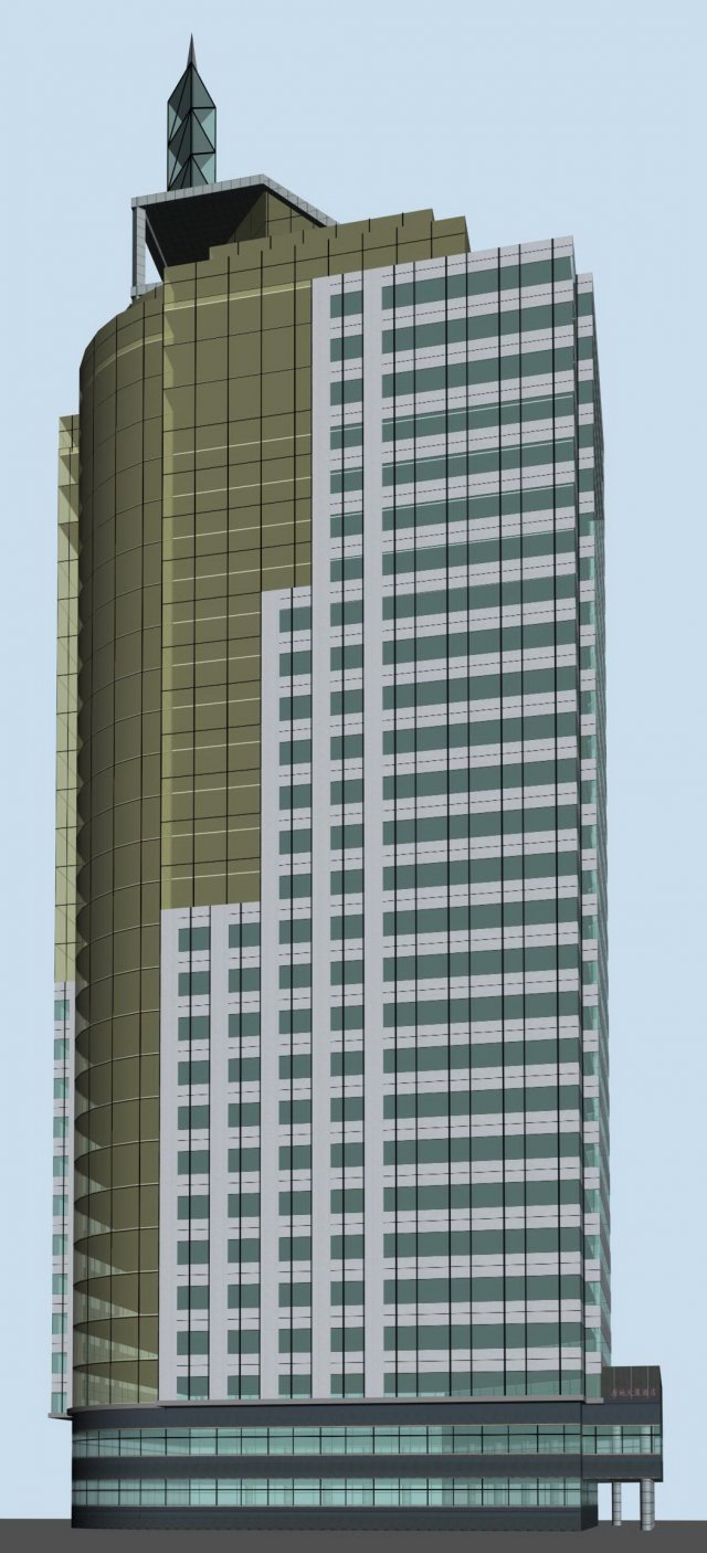 city office building construction avant-garde design hotel - 516 3D Модель .c4d .max .obj .3ds .fbx .stl .blend 