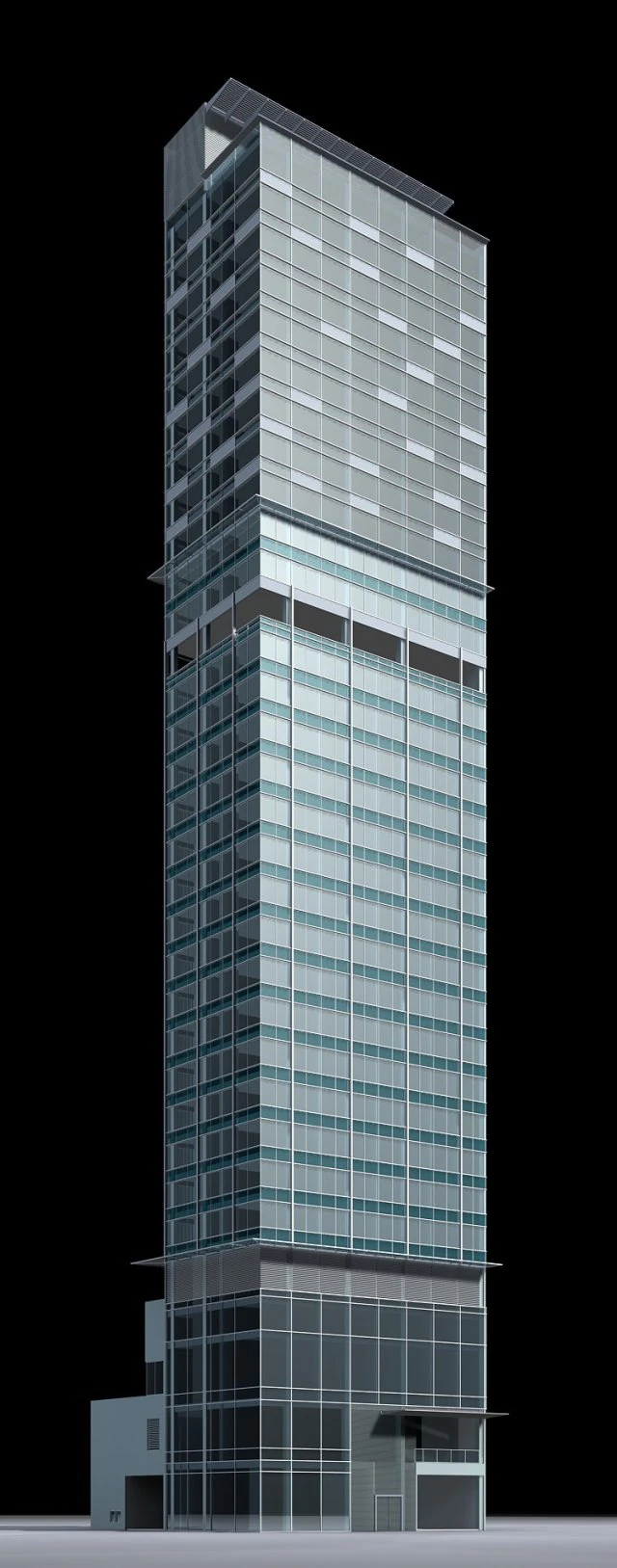 city office building construction avant-garde design hotel - 518 3D Model .c4d .max .obj .3ds .fbx .stl .blend