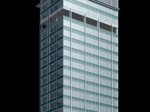 city office building construction avant-garde design hotel - 518 3D Model