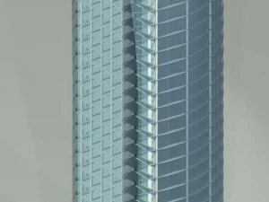 pembangunan gedung perkantoran kota hotel desain avant-garde - 519 Model 3D