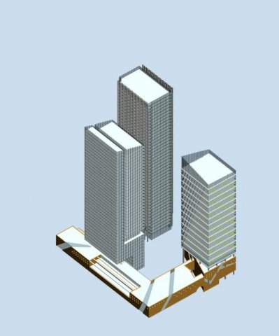 city office building construction avant-garde design hotel - 521 3D Model .c4d .max .obj .3ds .fbx .stl .blend 
